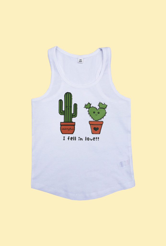 Camiseta tirantes niña cactus