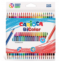Pinturas de Colores "Bicolor" de Carioca (24 unidades)