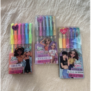 Bolígrafos "Purpurina, Flúor o Metal" (Estuche de 6 colores)