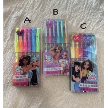 Bolígrafos "Purpurina, Flúor o Metal" (Estuche de 6 colores)