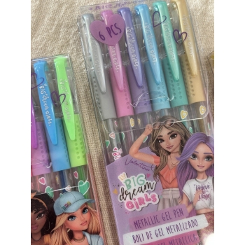 Bolígrafos "Purpurina, Flúor o Metal" (Estuche de 6 colores)