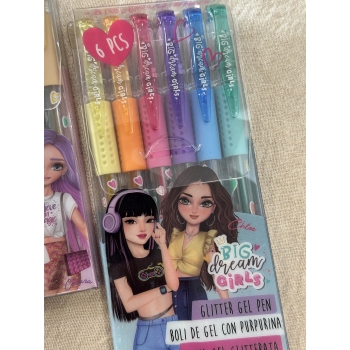 Bolígrafos "Purpurina, Flúor o Metal" (Estuche de 6 colores)