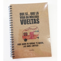 Cuaderno "La vida da muchas vueltas" de HappyMots