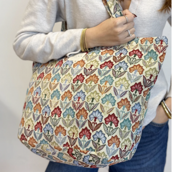 Bolsa Shopper "Flora" con cremallera