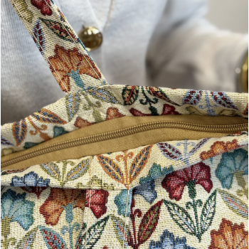 Bolsa Shopper "Flora" con cremallera