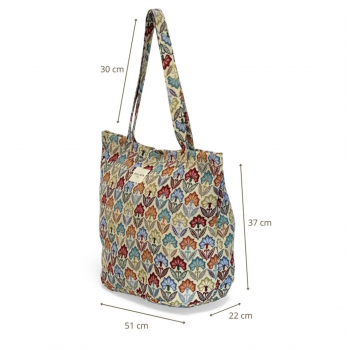Bolsa Shopper "Flora" con cremallera