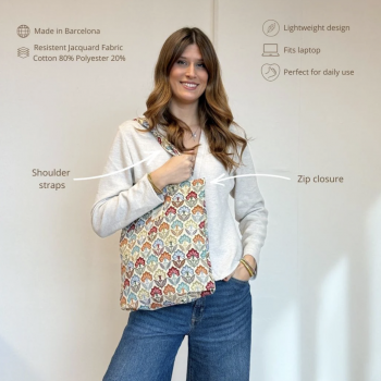 Bolsa Tote Bag "Flora" con cremallera