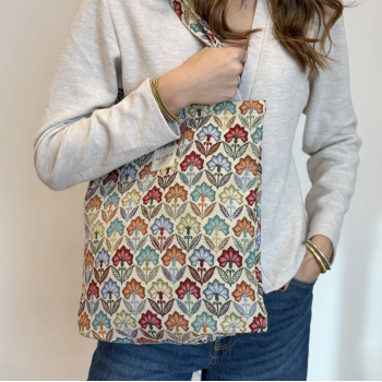 Bolsa Tote Bag "Flora" con cremallera