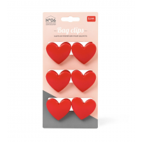 Pinzas "Corazón" (Pack de 6 unidades) de LEGAMI