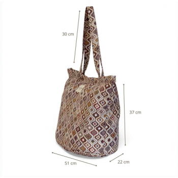 Bolsa Shopper "Onda" con cremallera