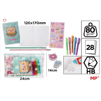 Pack de Papelería "Gato Yummy"