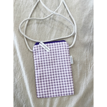 Bolsa Porta Móvil "Vichy Morado"