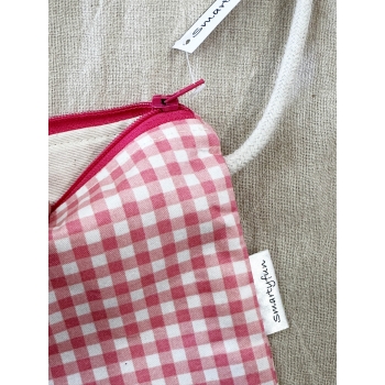 Bolsa Porta Móvil "Vichy Rosa"